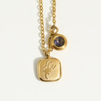 December Birthday Stone Pendant High Color Retention Necklace