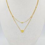 Heart-shaped Stainless Steel Double-layer Necklace