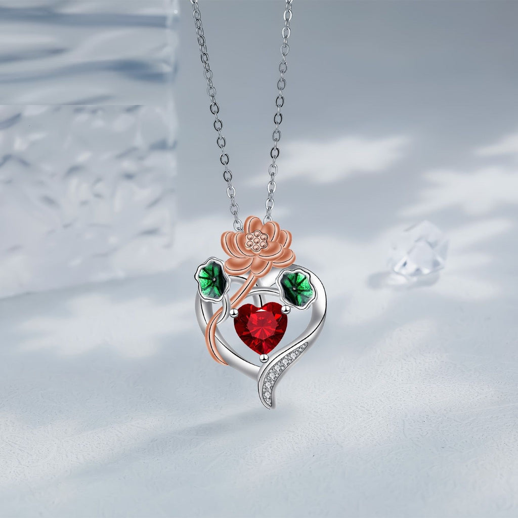 Rose Love Inlaid Pendant Fashion High Sense Niche Necklace For Women