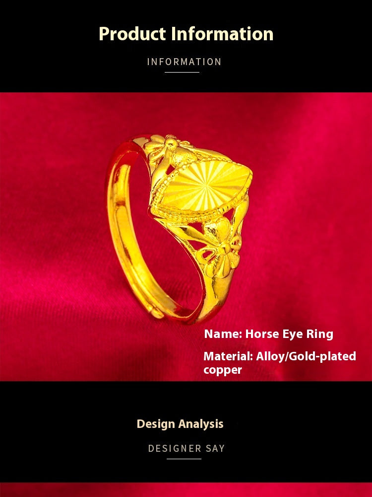 Alluvial Gold Girls Open Diamond Flower Ring