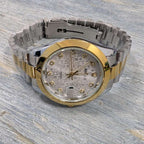 Rolex Silver Golden Quartz golden and white Dial Watch