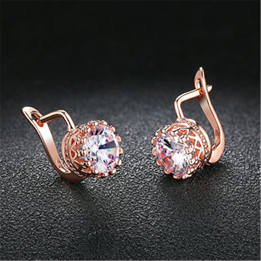 Korean Retro Crown Earrings Ear Clip
