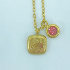 December Birthday Stone Pendant High Color Retention Necklace