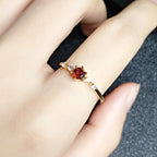 Copper Plating Ruby Ring Design For Women