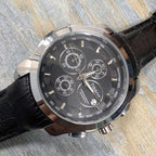Watch Tissot Black Leather Strap Quartz Dial