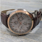 Watch Tissot Brown Leather Strap Quartz Dial