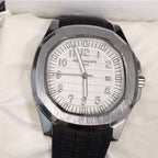 Watch Patek Phillippe Black Silicon Strap & White Quartz Dial