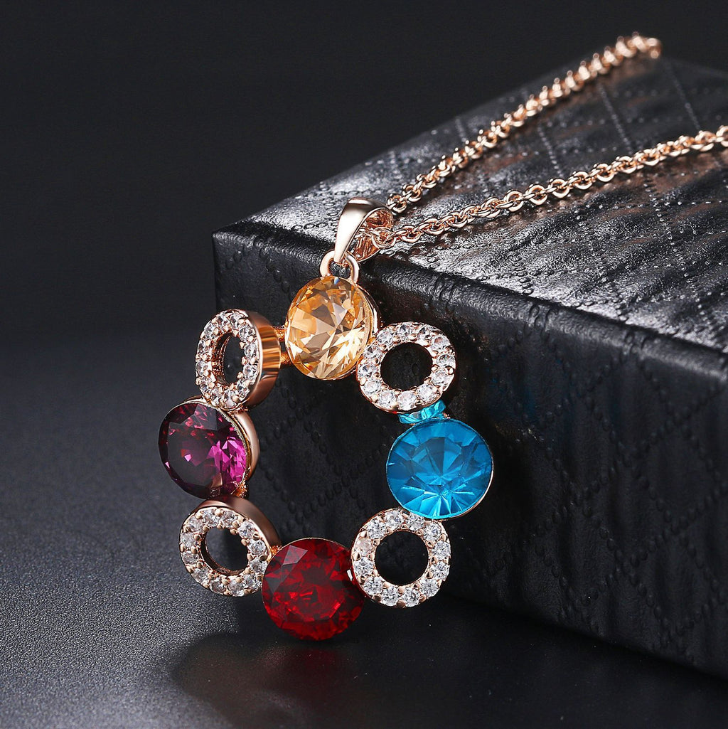 European And American Fashion Flower Pendant Clavicle Necklace