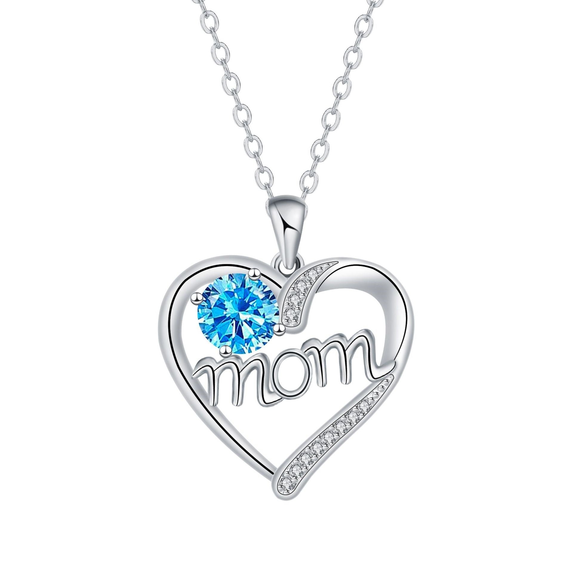 Love Heart-shaped Diamond MOM Jewelry Ornament