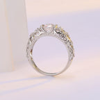 White Gold Plated Zircon Ring Jewelry Ornament