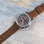 Watch Patek Phillippe Brown Silicon Strap & Quartz Dial