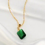Retro Personality Fashion Rectangular Pendant Geometric Simple Necklace
