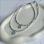 Super Copper Inlaid Zircon Love Pendant Necklace Summer Irregular