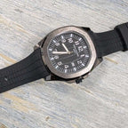 Watch Patek Phillippe Black Silicon Strap & Black Quartz Dial