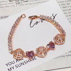 Women's Heart-shaped Rose Bracelet