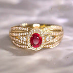 Unique Cross Winding Design Ring Birthday Gift Zircon