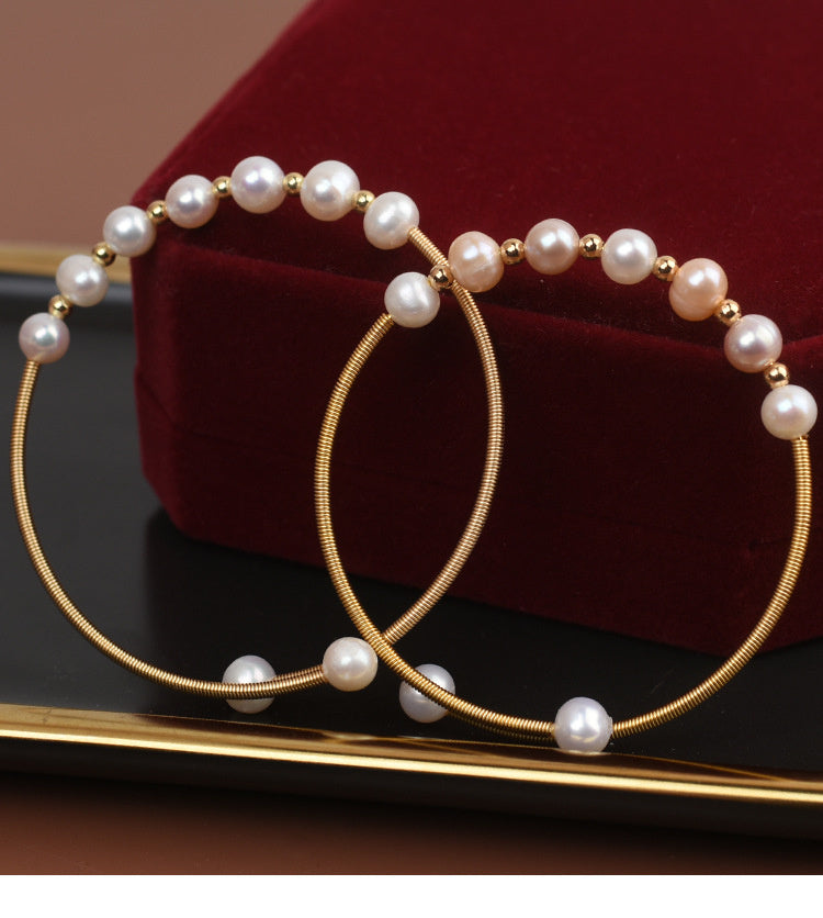 Natural Freshwater Pearl Opening Adjustable Delicate Bracelet