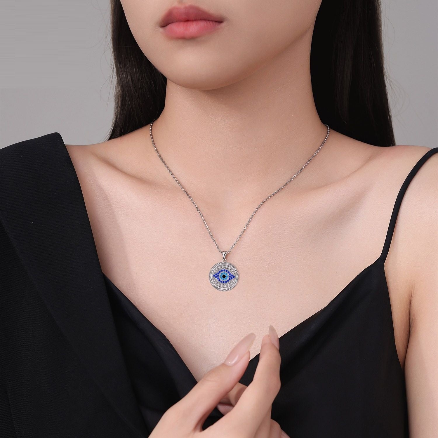 Eye Devil's Eye Pendant Vintage Necklace Women's Jewelry