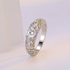 White Gold Plated Zircon Ring Jewelry Ornament