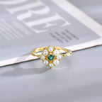 Open Ring Copper-plated Gold Hollow Retro