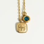 December Birthday Stone Pendant High Color Retention Necklace