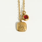 December Birthday Stone Pendant High Color Retention Necklace