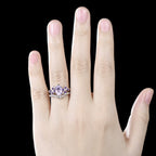 European And American Engagement Women's Inlaid Amethyst Ring Ring