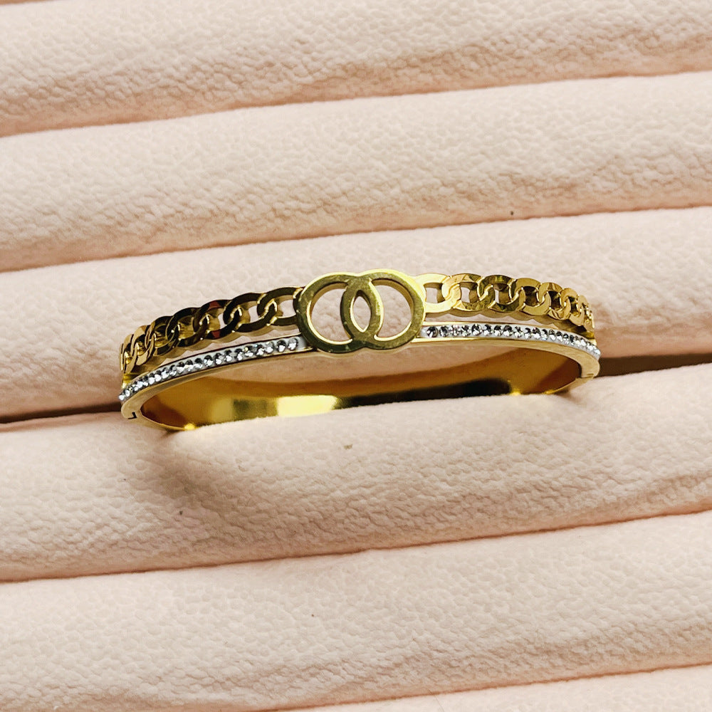 Niche Rose Gold Cold Style Bracelet