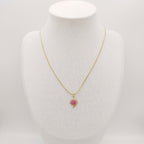Round Copper Micro Rhinestone Necklace For Women