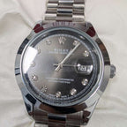 Rolex Silver Golden Quartz Blue Dial Watch
