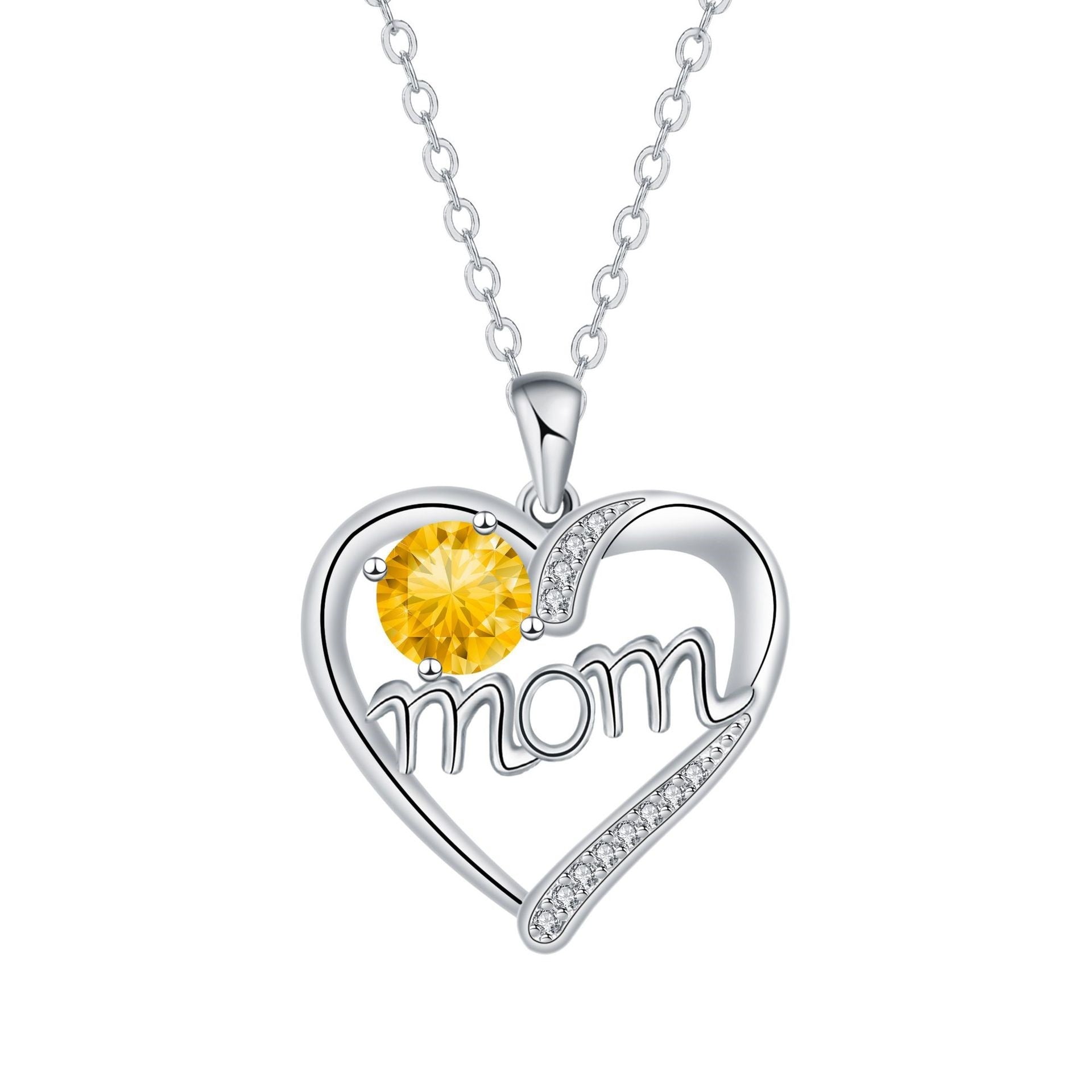 Love Heart-shaped Diamond MOM Jewelry Ornament