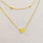 Heart-shaped Stainless Steel Double-layer Necklace