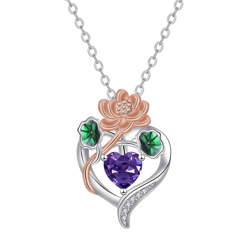 Rose Love Inlaid Pendant Fashion High Sense Niche Necklace For Women