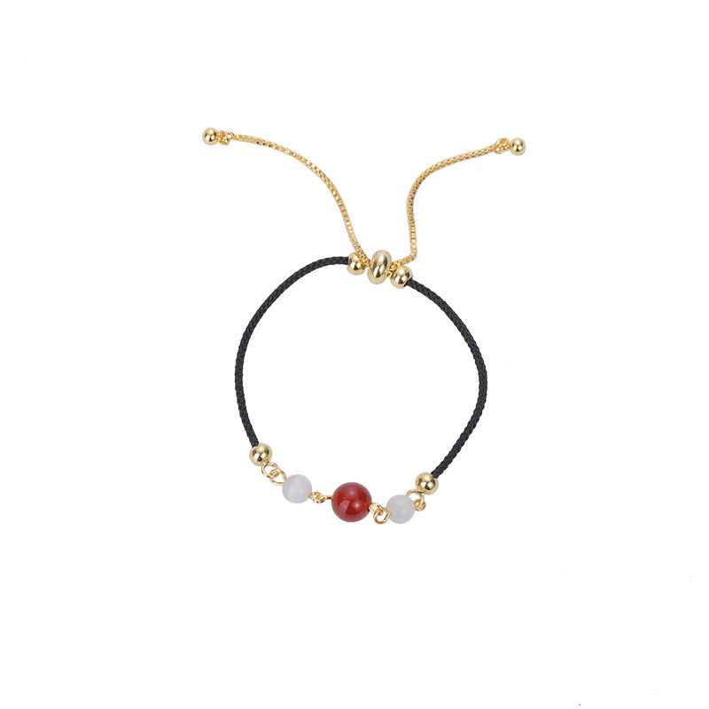 Simple Red Agate Bracelet Female Birth Year Lucky