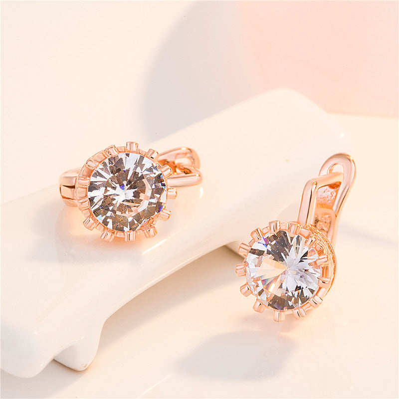 Korean Retro Crown Earrings Ear Clip