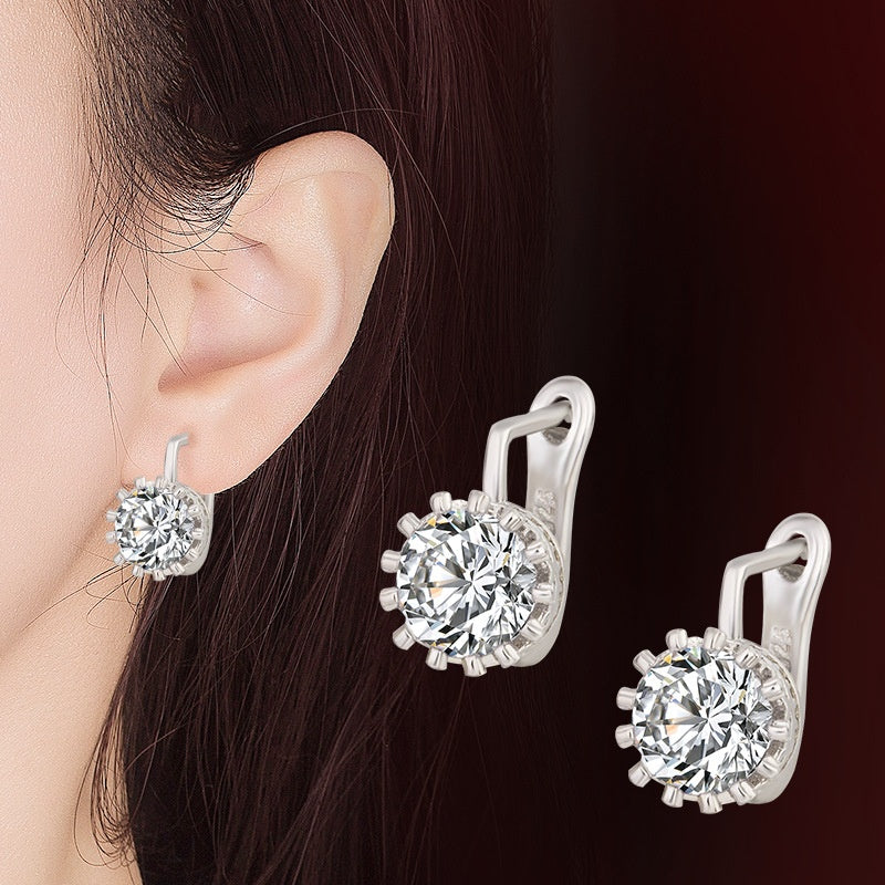Korean Retro Crown Earrings Ear Clip