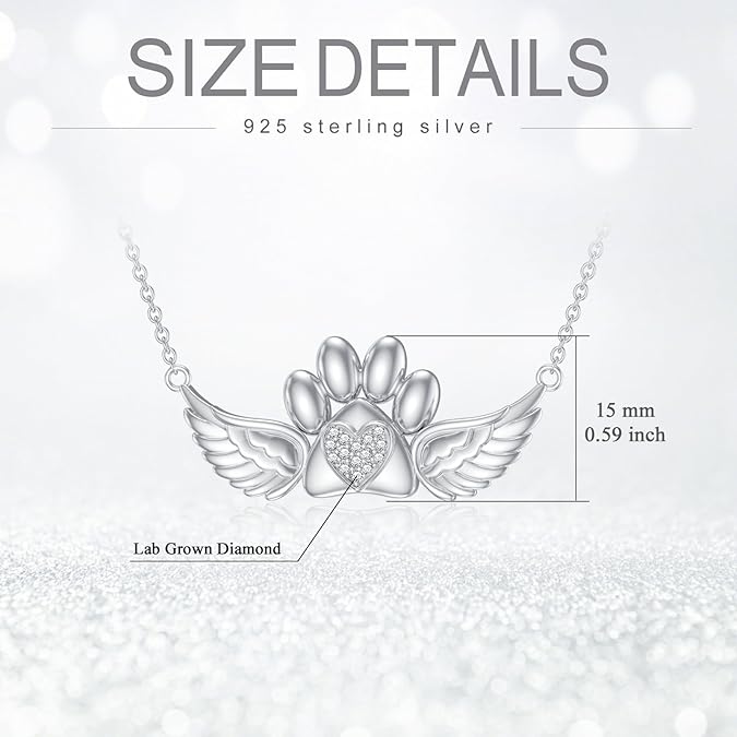 Fashion Personality Heart-shaped Pendant Ornaments Cute Dog's Paw All-match Women's Necklace