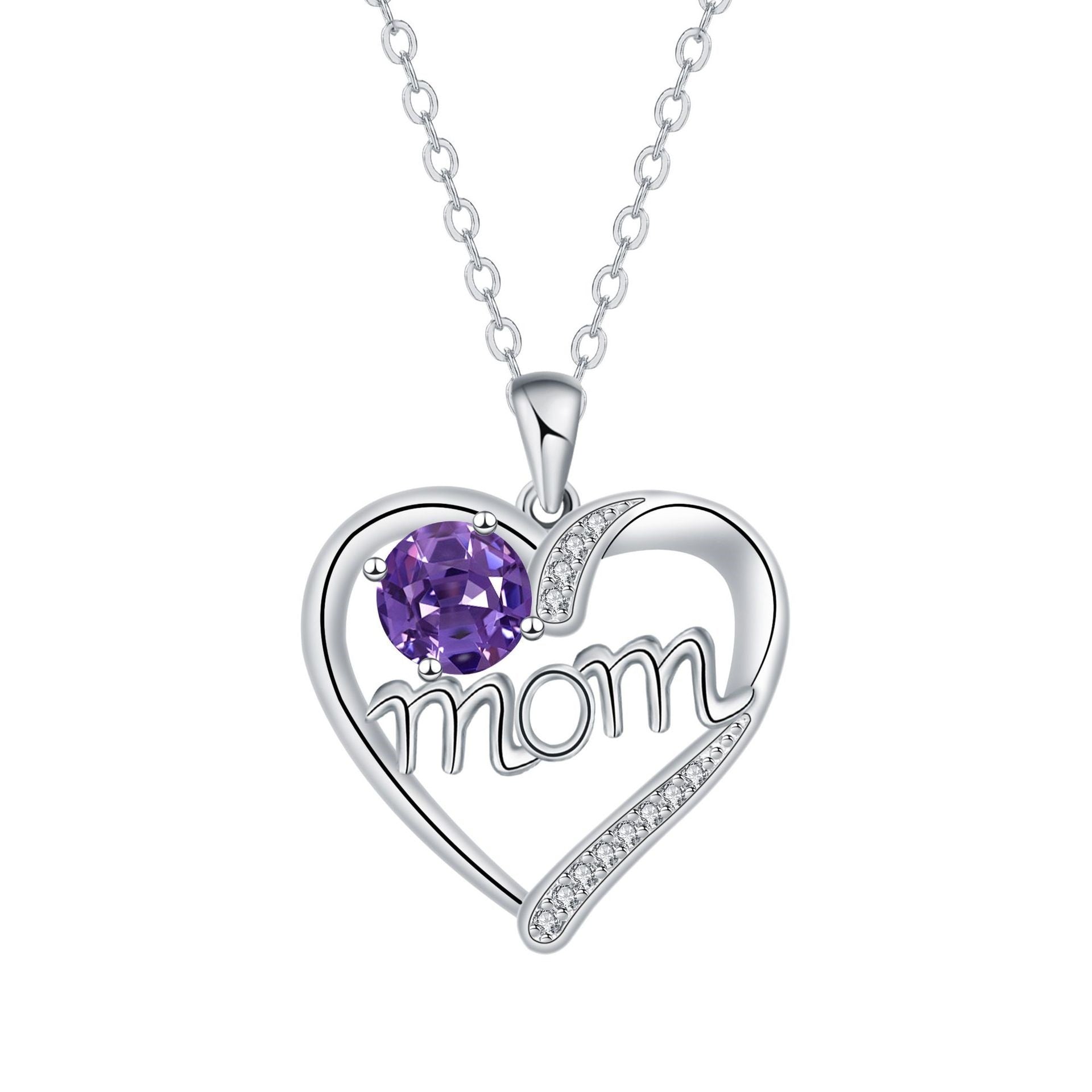 Love Heart-shaped Diamond MOM Jewelry Ornament
