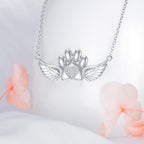 Fashion Personality Heart-shaped Pendant Ornaments Cute Dog's Paw All-match Women's Necklace
