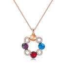 European And American Fashion Flower Pendant Clavicle Necklace