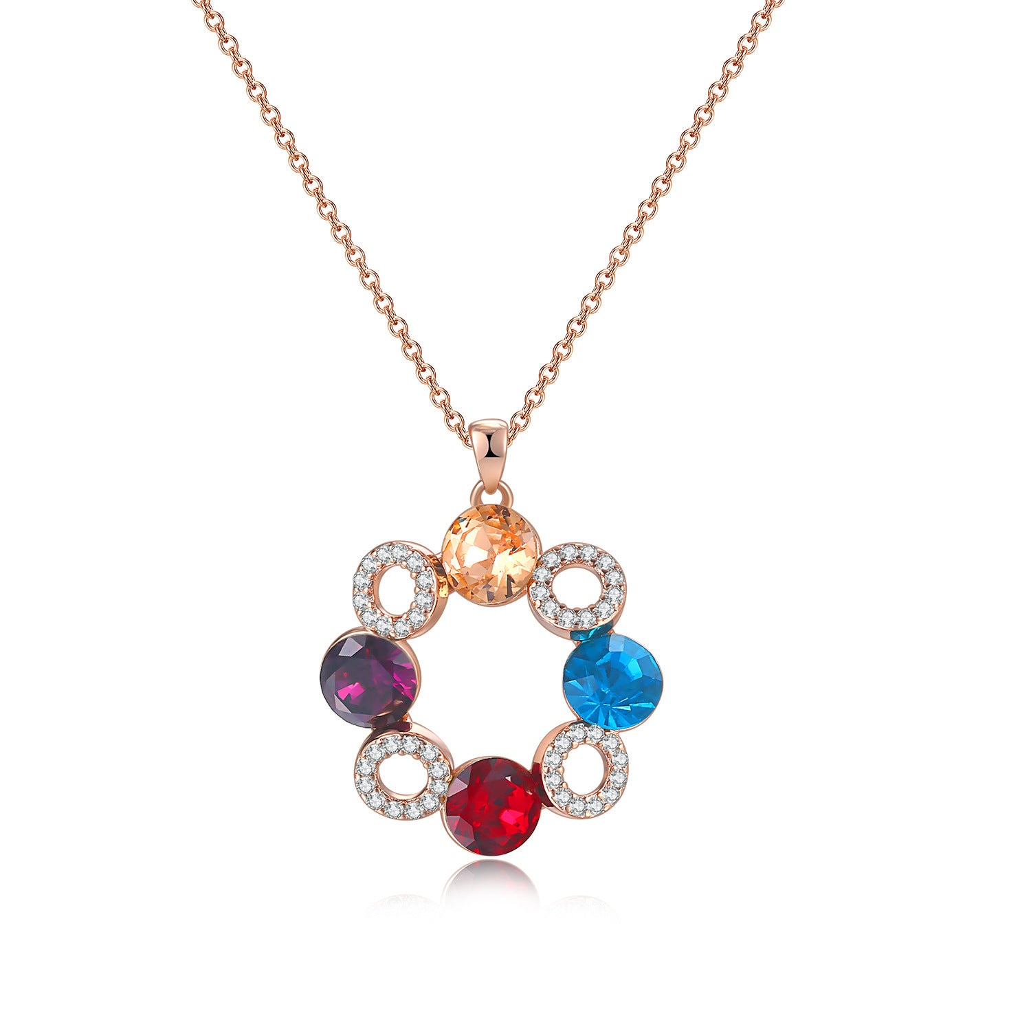 European And American Fashion Flower Pendant Clavicle Necklace