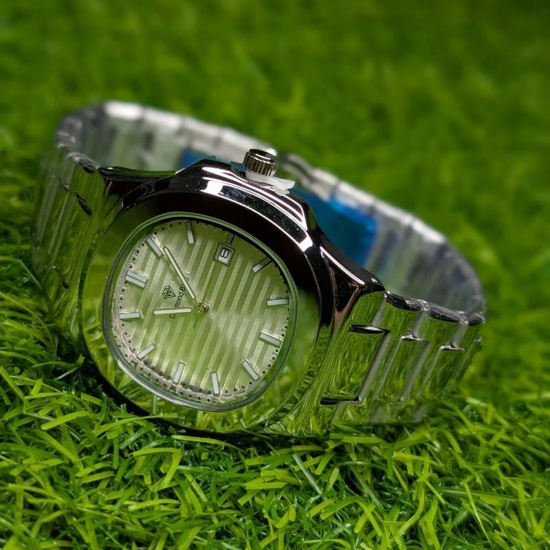 Watch Diamond Blue Silver with White Dial