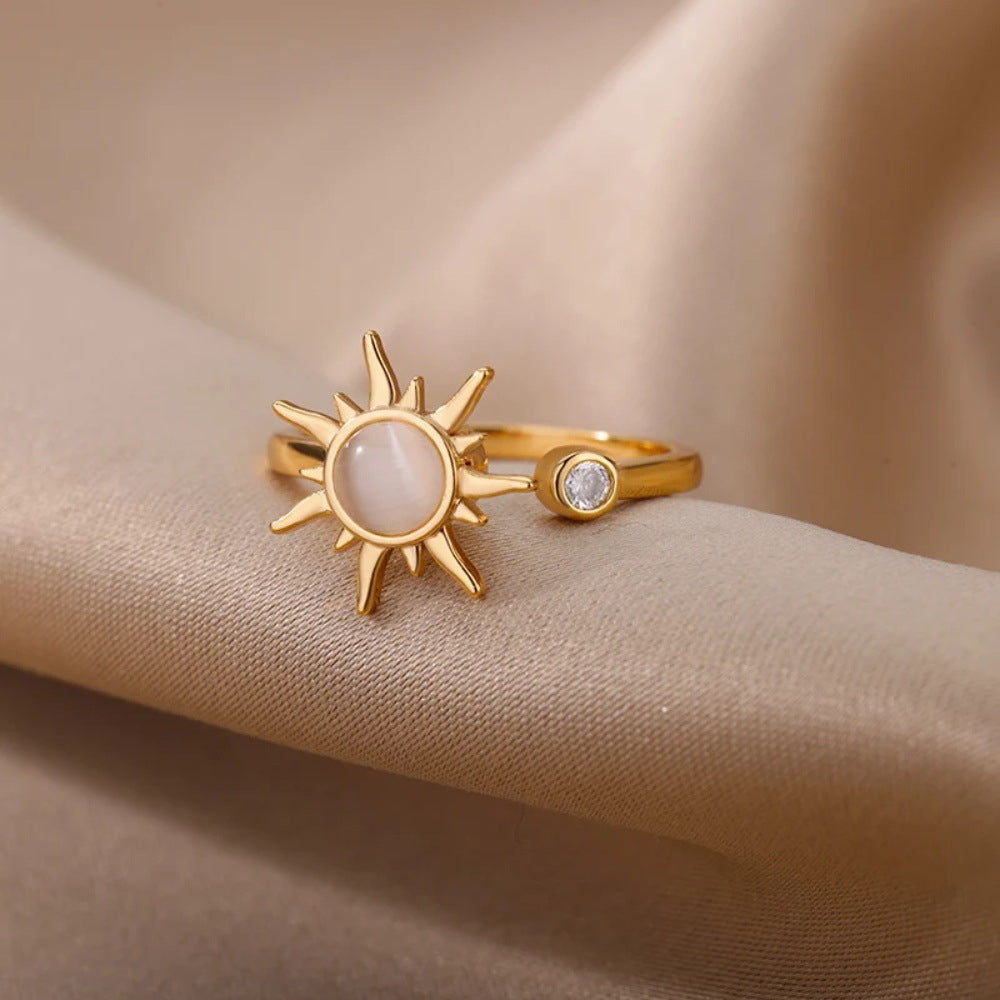 Women's Simple Rotatable Decompression Ring