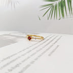 Copper Plating Ruby Ring Design For Women