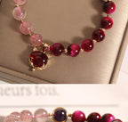 Natural Strawberry Crystal Fashionable Bracelet For Women