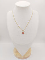 Round Copper Micro Rhinestone Necklace For Women