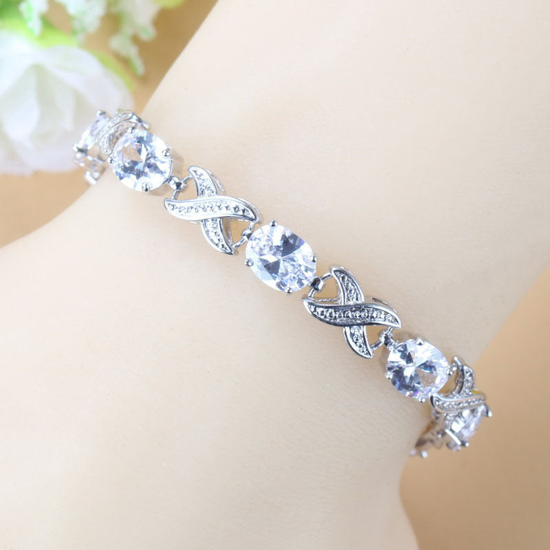 European And American Fashion Popular Jewelry Zircon Bracelet Gift