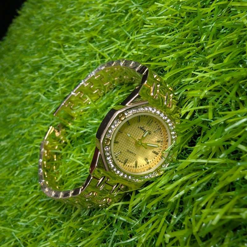 Watch Aogili Gold Chain With Gold Octagonal Dial