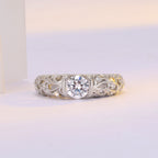 White Gold Plated Zircon Ring Jewelry Ornament