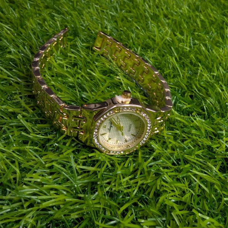 Watch Aogili Gold Chain With White Octagonal Dial